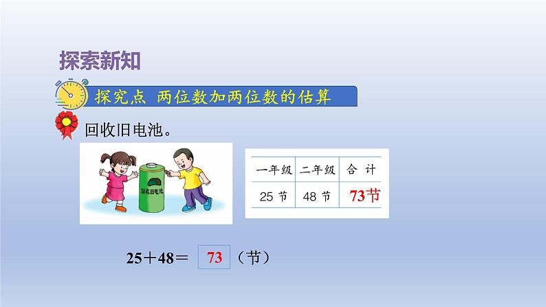 2024一年级数学下册第7单元100以内的加法和减法二3估计两位数加两位数和的十位是几及口算课件（冀教版）04