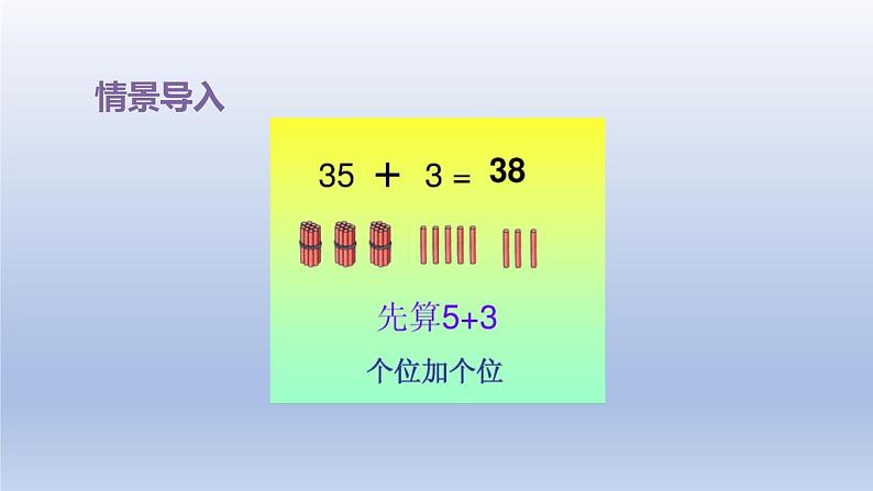 2024一年级数学下册第5单元100以内的加法和减法一5两位数加一位数不进位课件（冀教版）03