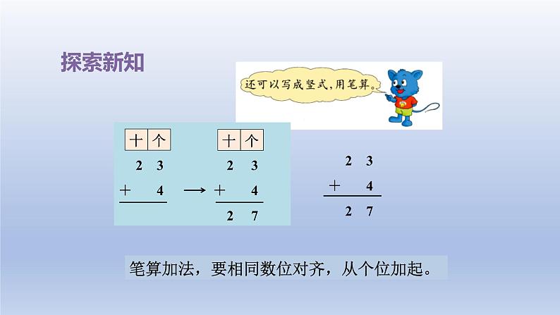 2024一年级数学下册第5单元100以内的加法和减法一5两位数加一位数不进位课件（冀教版）07