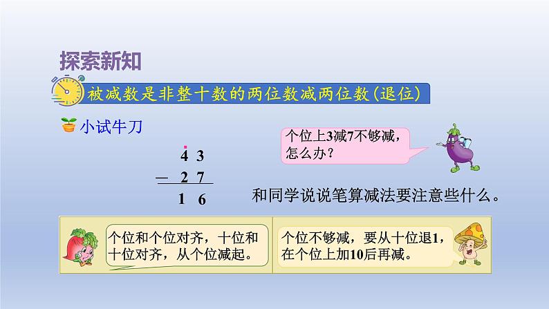 2024一年级数学下册第6单元100以内的加法和减法二4两位数减两位数退位课件（苏教版）第7页