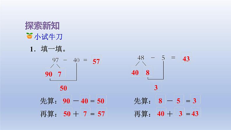 2024一年级数学下册第4单元100以内的加法和减法一4两位数减整十数一位数不退位课件（苏教版）第6页