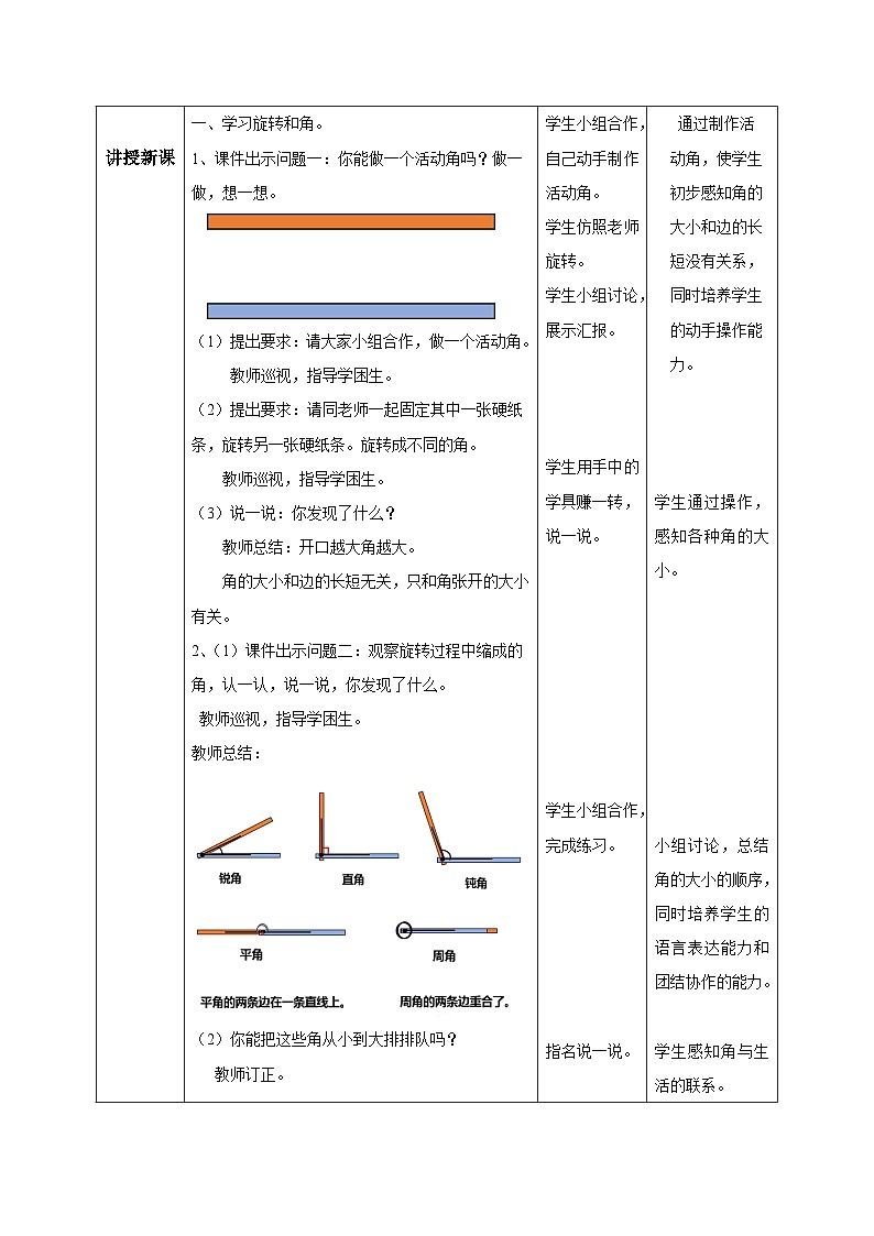 北师大版小学数学四年级第二单元第4课时《旋转与角》课件+教案02