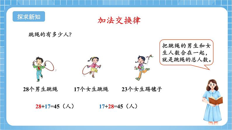 苏教版数学四年级下册6.1《加法运算定律》课件+教案+分层作业+学习任务单06