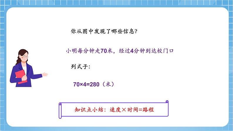 苏教版数学四年级下册6.4《相遇问题》课件+教案+分层作业+学习任务单05