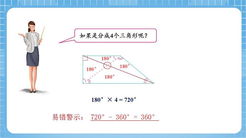 苏教版数学四年级下册7.8《多边形的内角和》课件+教案+分层作业+学习任务单08