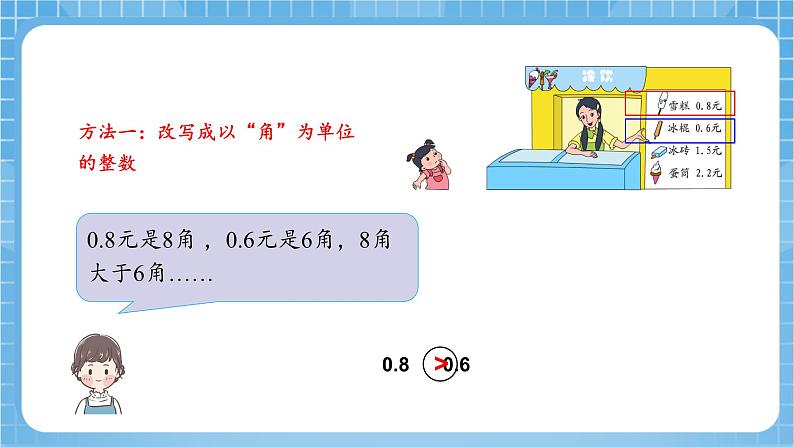 苏教版数学三年级下册8.2《小数的大小比较》课件+教案+分层练习+任务清单06