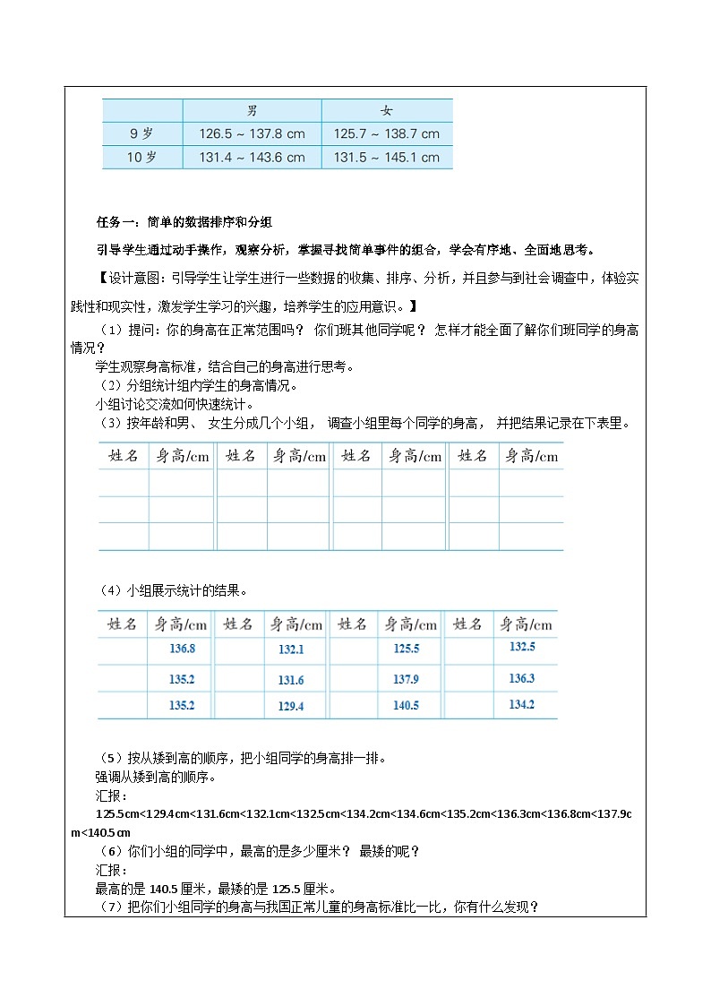 苏教版数学三年级下册9.2《简单的数据排序和分组》课件+教案+分层练习+任务清单02