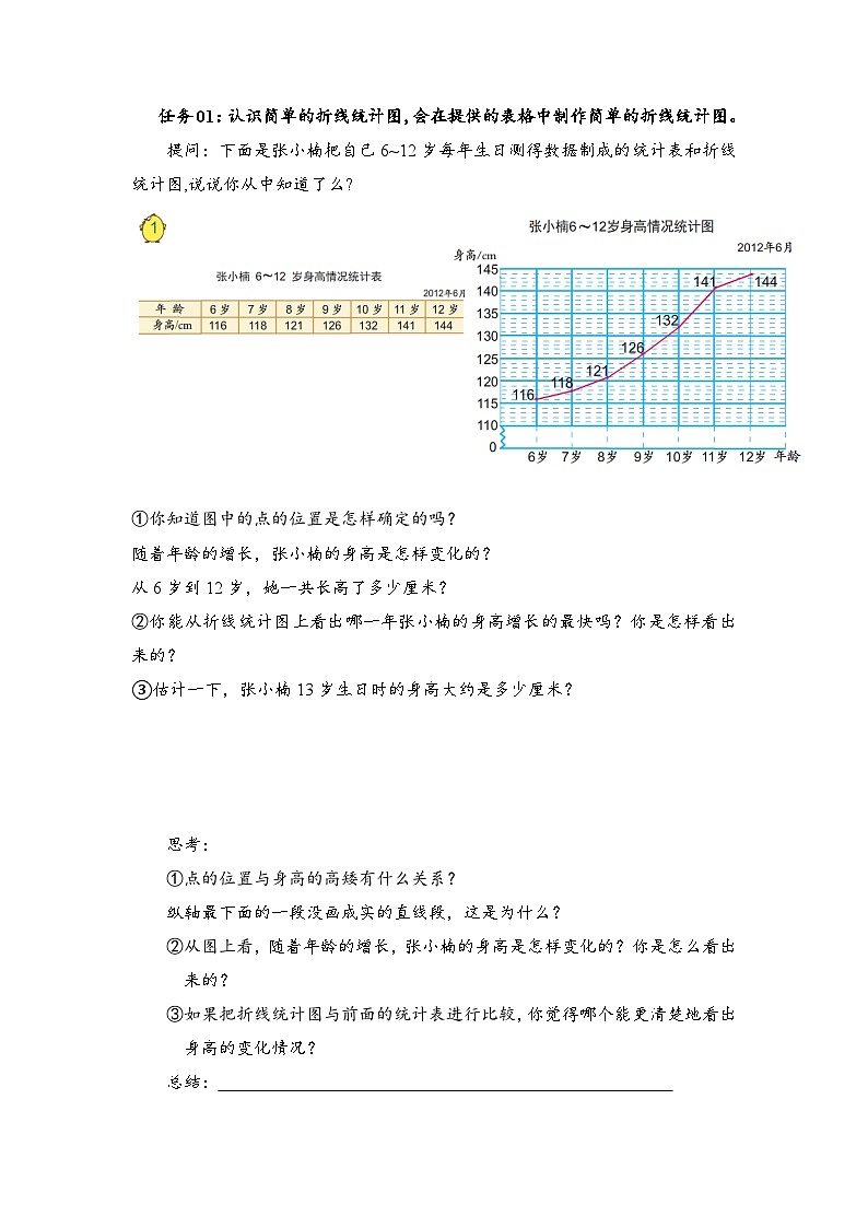 苏教版数学五年级下册2.1《单式折线统计图》课件+教案+分层作业+学习任务单02