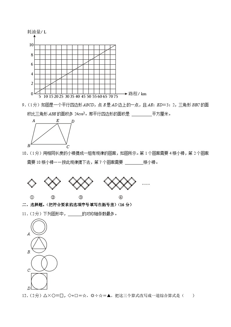 2024年福建省莆田市涵江区小升初数学试卷（含答案解析）02