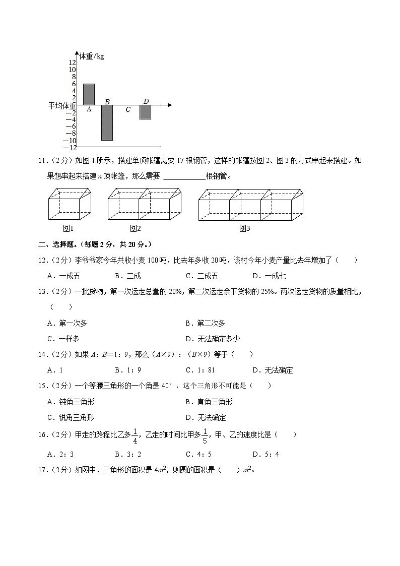 2024年重庆市江津区小升初数学试卷（含答案解析）第2页