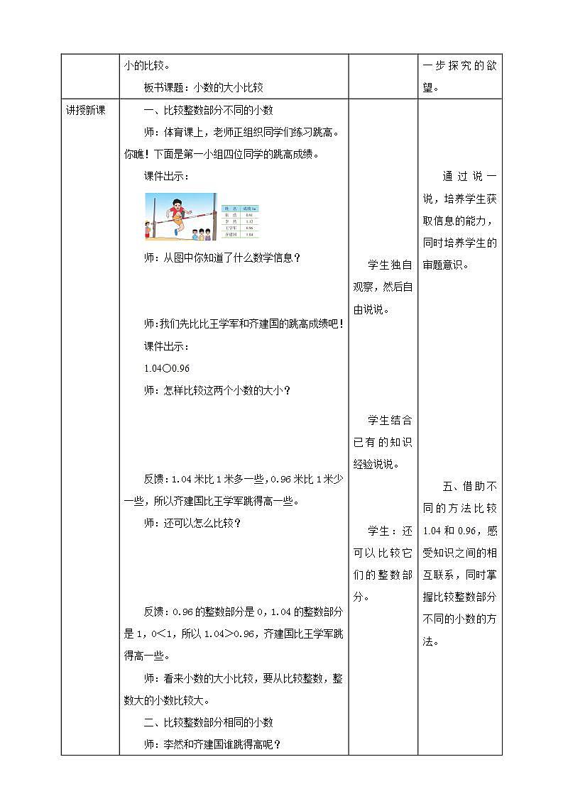 【核心素养】北京版数学四下1.5《小数的大小比较》课件+教案+分层作业02