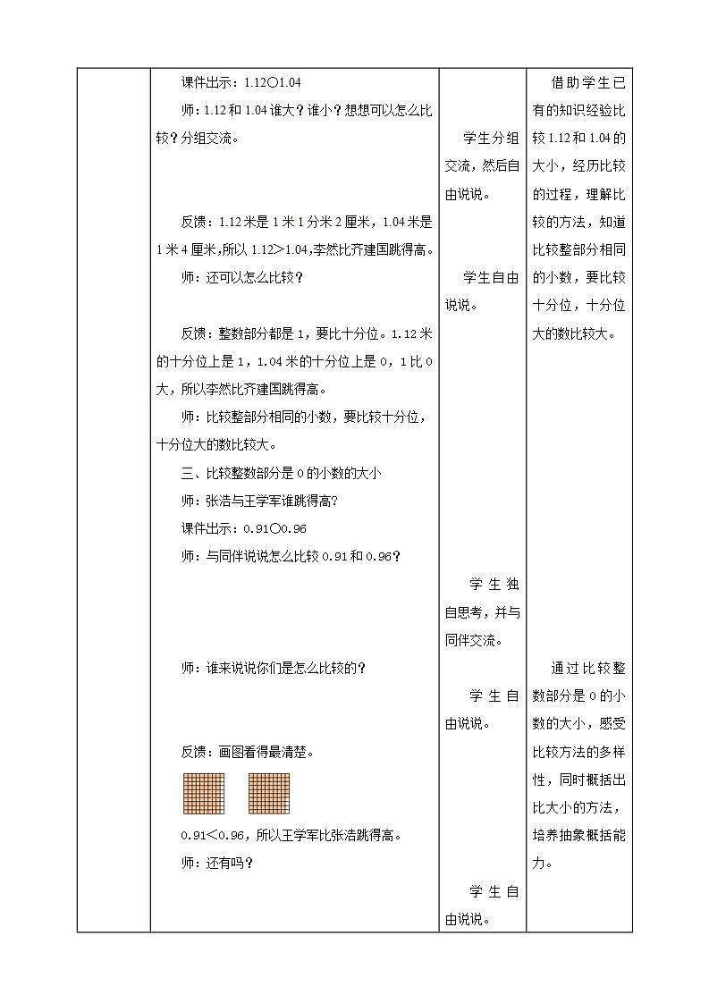 【核心素养】北京版数学四下1.5《小数的大小比较》课件+教案+分层作业03