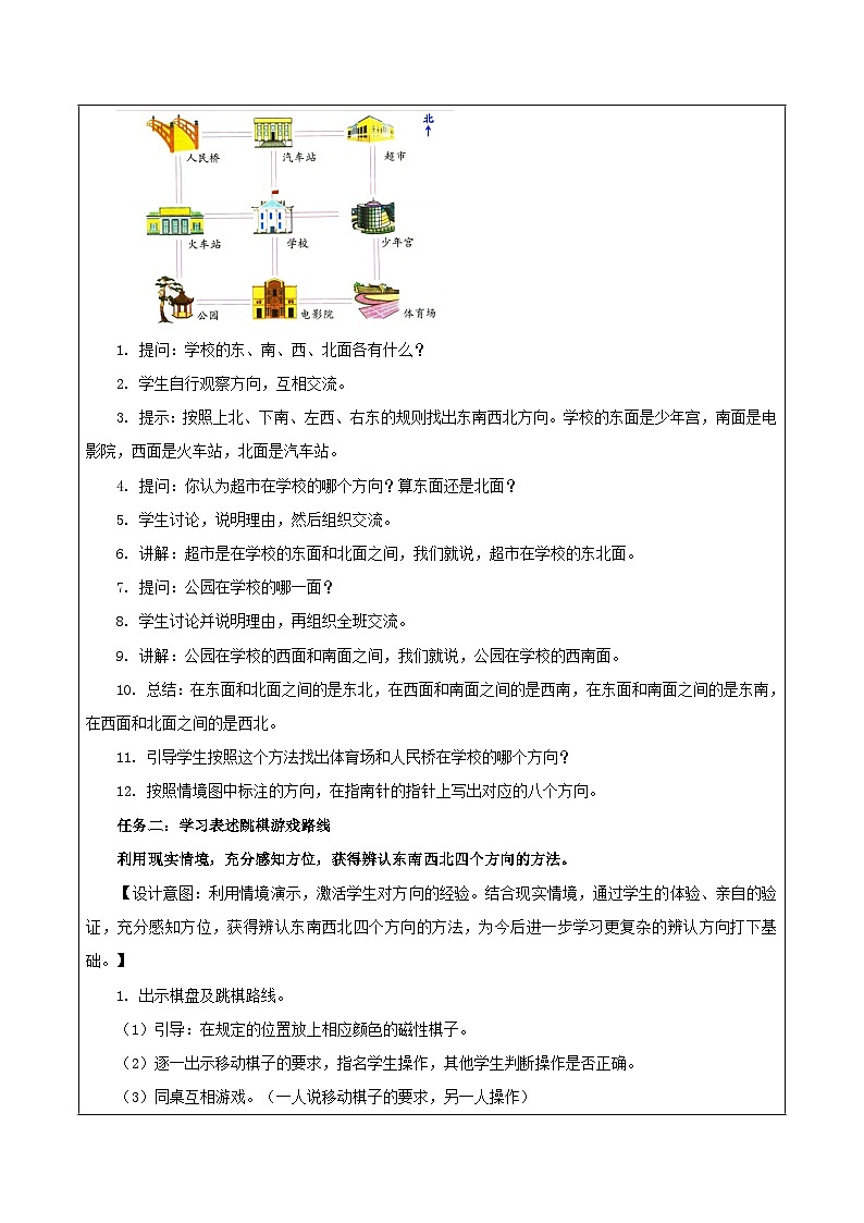 苏教版数学二年级下册3.3《认识东北、西北、东南、西南》课件+教案+分层作业+学习任务单03
