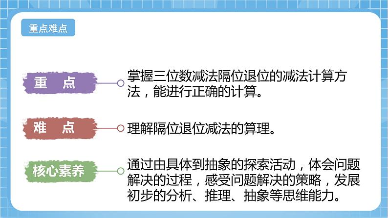 苏教版数学二年级下册6.7《三位数减法的笔算（隔位退位）》课件+教案+分层作业+学习任务单03