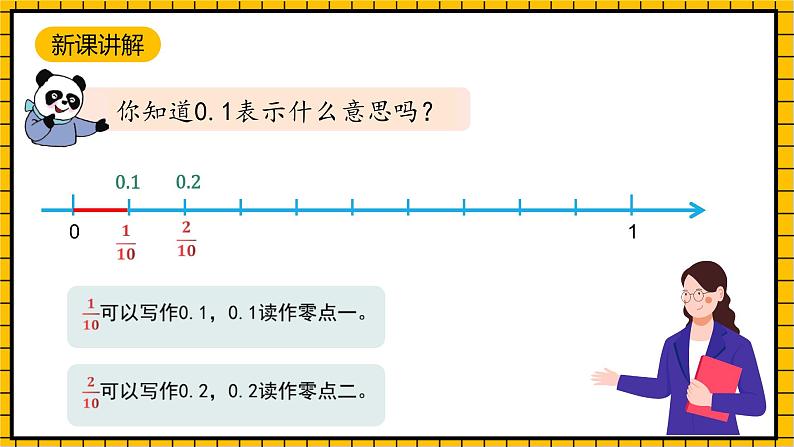 沪教版四年级数学下册2.2.1《分数与小数》（教学课件）08