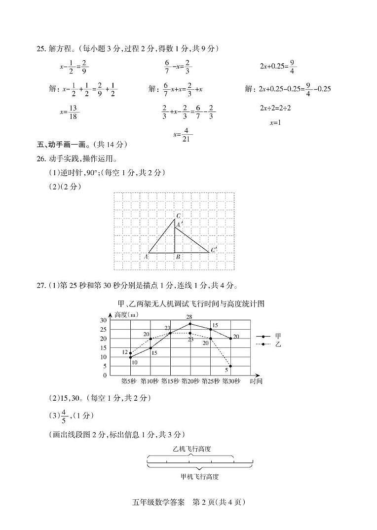 五年级--期末--数学--答案第2页