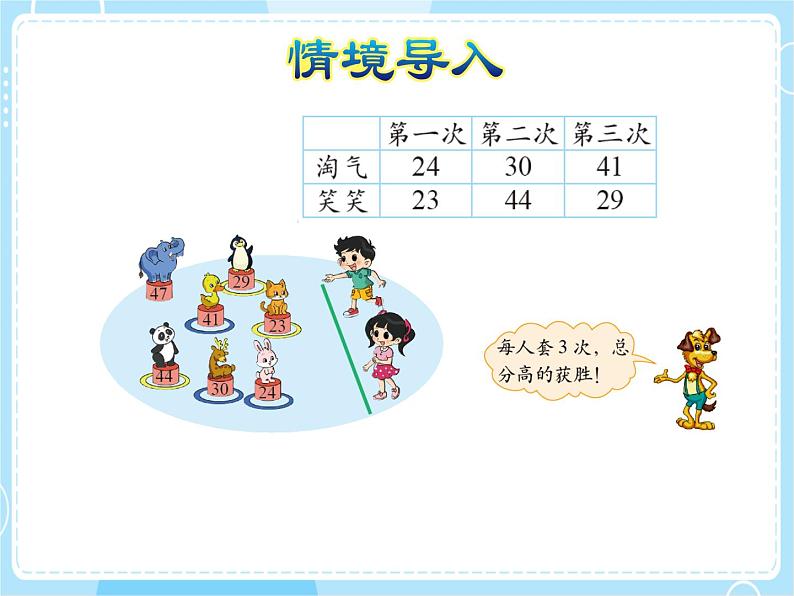 北师大版小学数学二上 1.1 谁的得分高第3页