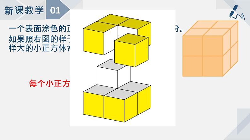 1.13表面涂色的正方体  课件第3页