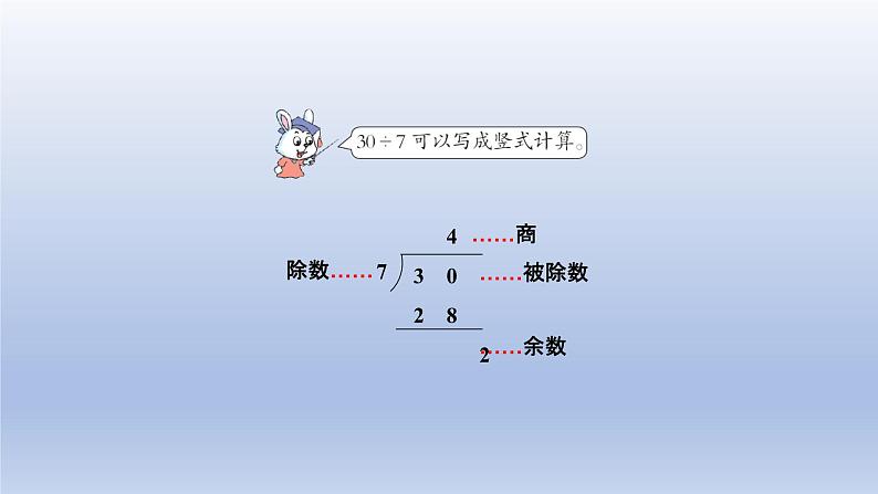 2024二年级数学下册二有余数的除法第3课时有余数除法的竖式课件（冀教版）07