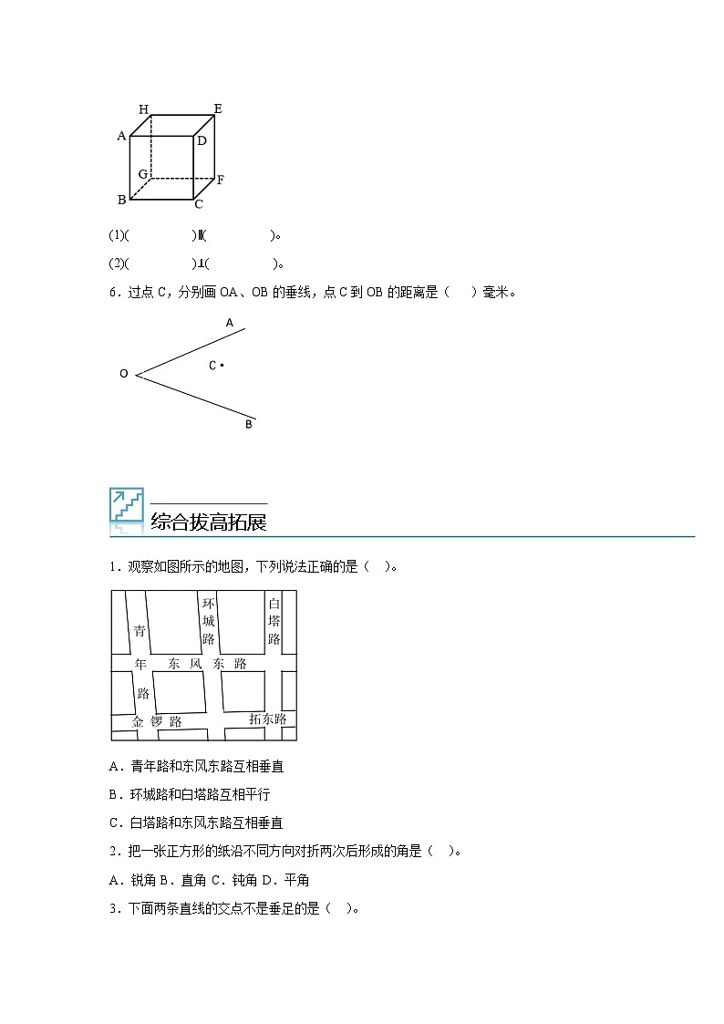 2024年四年级数学暑假专题训练 专题04：几何小实践（沪教版）02
