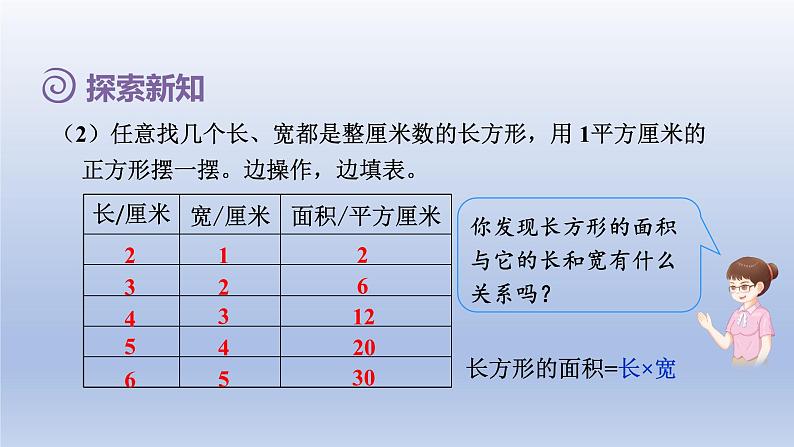 2024三年级数学下册第5单元面积第3课时长方形正方形面积的计算课件（人教版）第4页