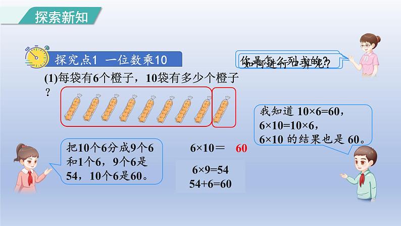 2024三年级数学下册第4单元两位数乘两位数第2课时口算乘法二--一个数乘整十整百数课件（人教版）第3页