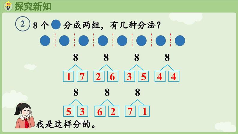 2.1 6~9的认识 第3课时  8和9的分与合（课件）-2024-2025学年一年级上册数学人教版06