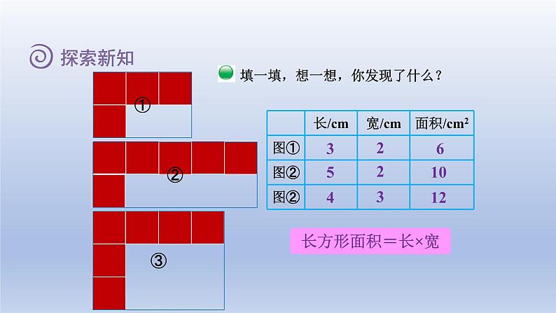 2024三年级数学下册第5单元面积第3课时长方形的面积课件（北师大版）第6页