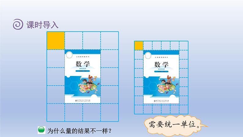 2024三年级数学下册第5单元面积第2课时面积单位课件（北师大版）第3页