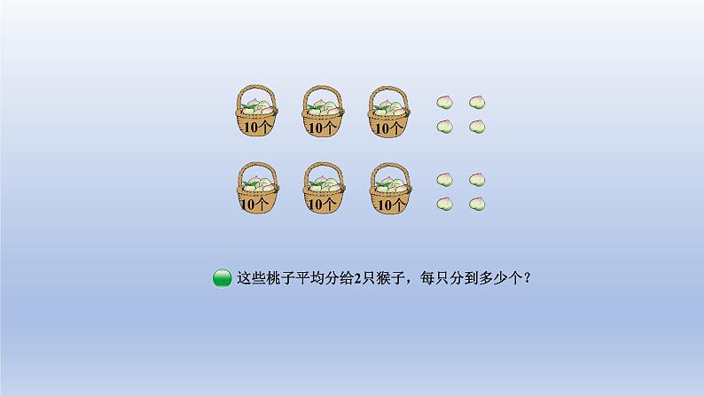 2024三年级数学下册第1单元除法第1课时分桃子课件（北师大版）第3页