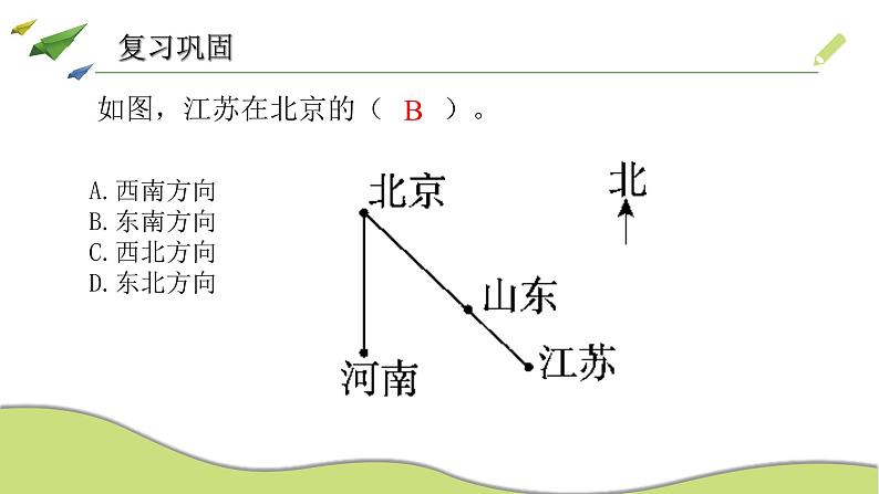 冀教版小学数学5上第2课时方向与路线2 课件+教案（含教学反思）04