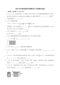 2024年河南省南阳市新野县小升初数学试卷附答案解析