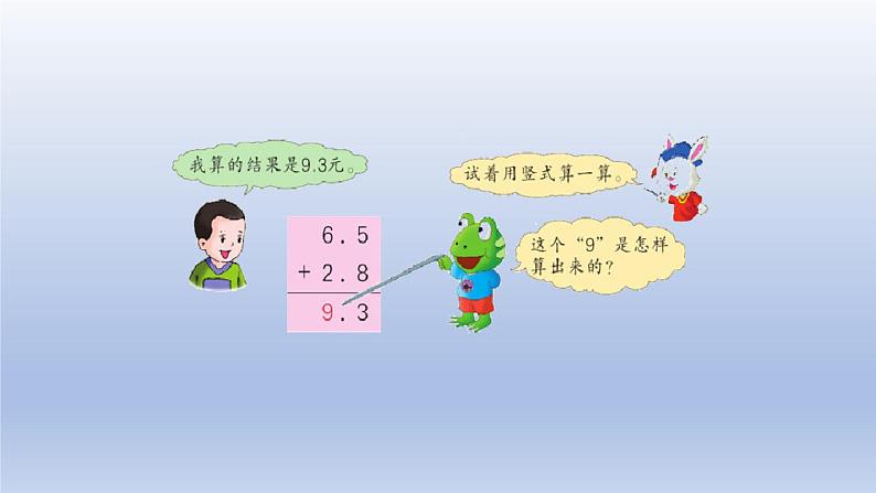 2024三年级数学下册六小数的初步认识5一位小数的加减法进位退位课件（冀教版）第5页