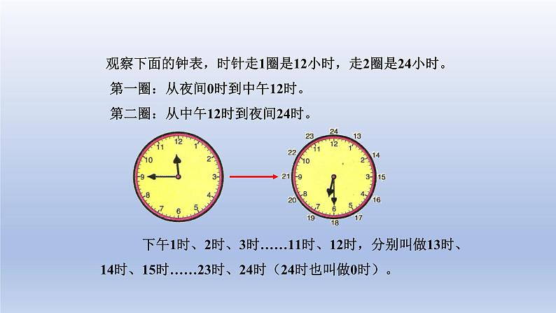 2024三年级数学下册一年月日第1课时24时计时法课件（冀教版）07