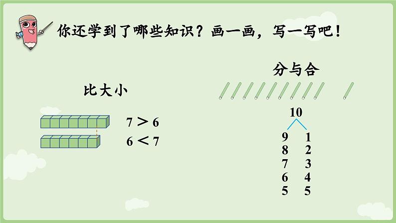 第二单元 6~10的认识和加、减法 整理和复习（课件）-2024-2025学年一年级上册数学人教版03