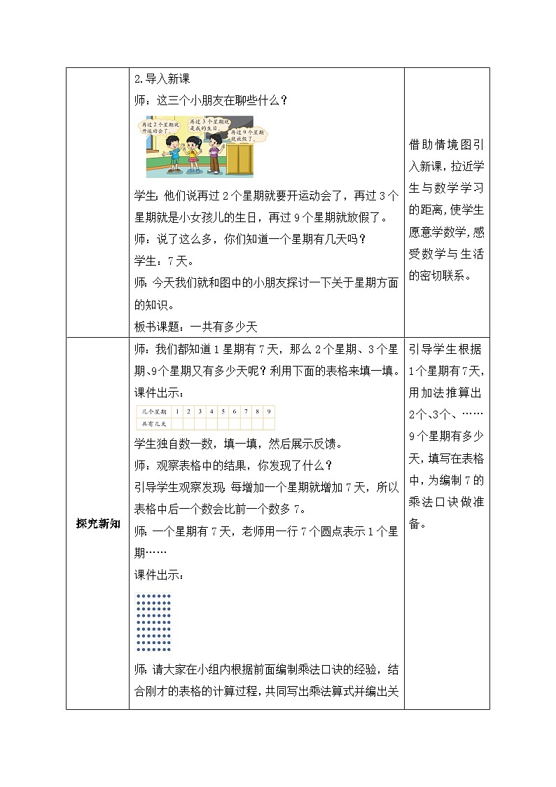 北师大版上二年级上册备课包-8.2 一共有多少天（课件+教案+学案+习题）02