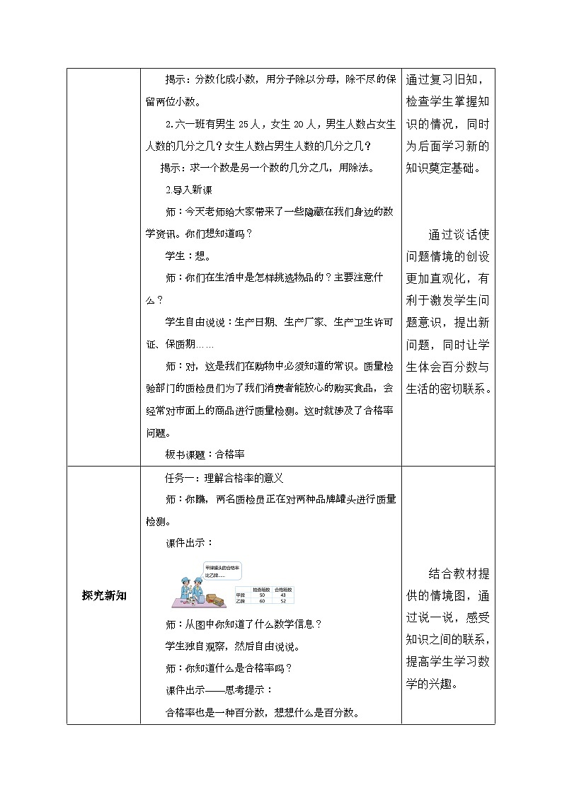 【核心素养】北师大版六年级上册-4.2 合格率（课件+教案+学案+习题）02