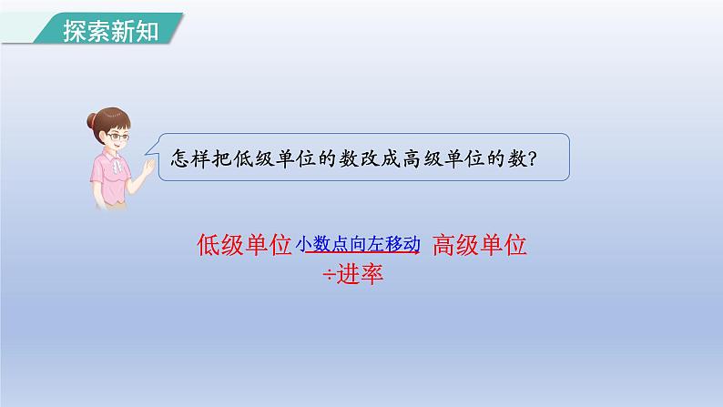 2024四年级数学下册第4单元小数的意义和性质第6课时小数与单位换算课件（人教版）第7页