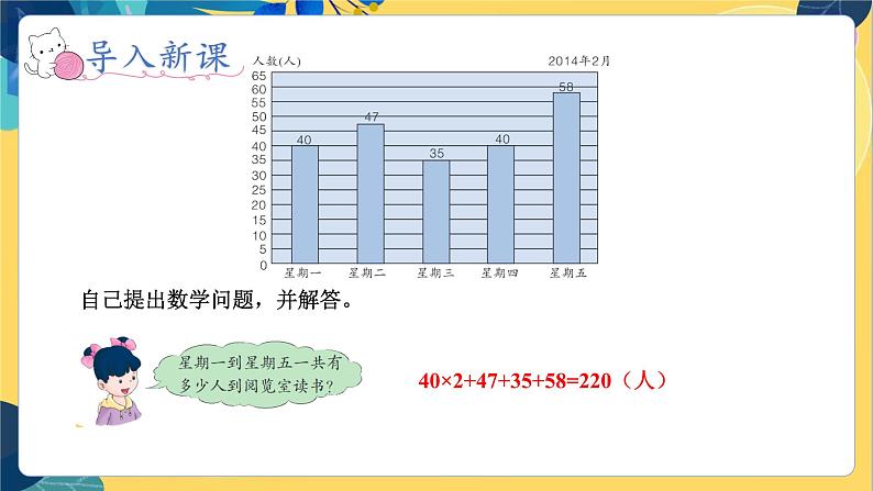 冀教版数学四年级上册 8.4 平均数和条形统计图 第4课时 条形统计图的分析与绘制 PPT课件第5页