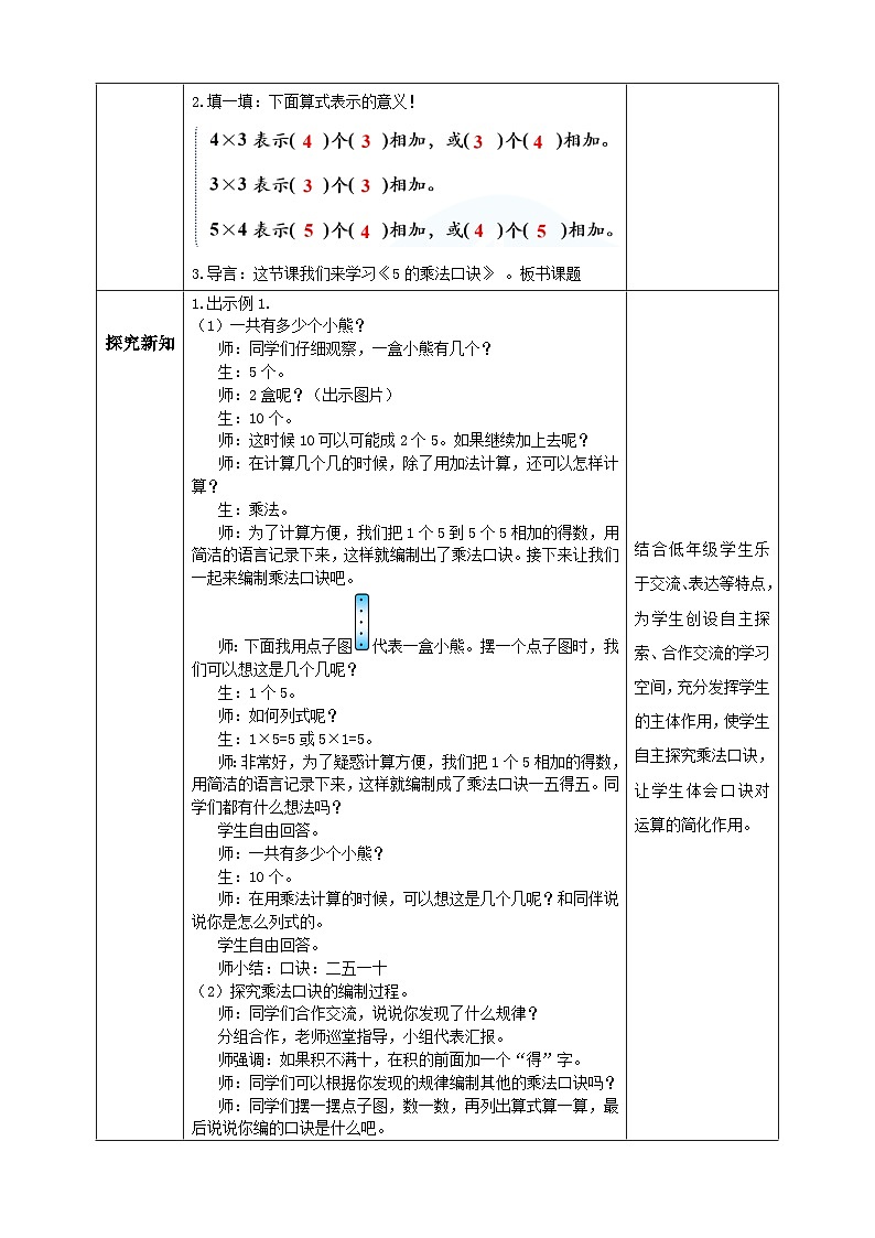 【教-学-评一体化】人教版二年级上册备课包-4.2.15的乘法口诀（课件+教案+学案+习题）02