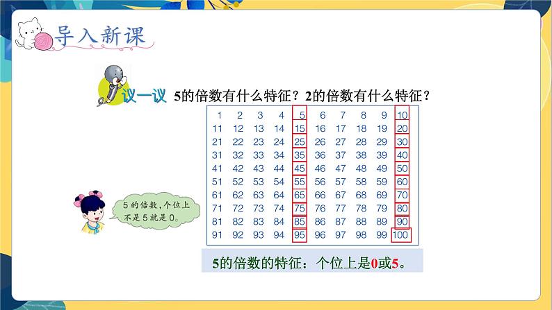 冀教版数学四年级上册 5.3.1 倍数和因数 第1课时  2和5的倍数的特征 PPT课件04