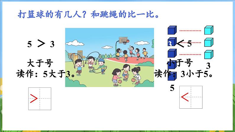 1.5 认识=和＞、＜（课件）-2024-2025-学年苏教版（2024）数学一年级上册07