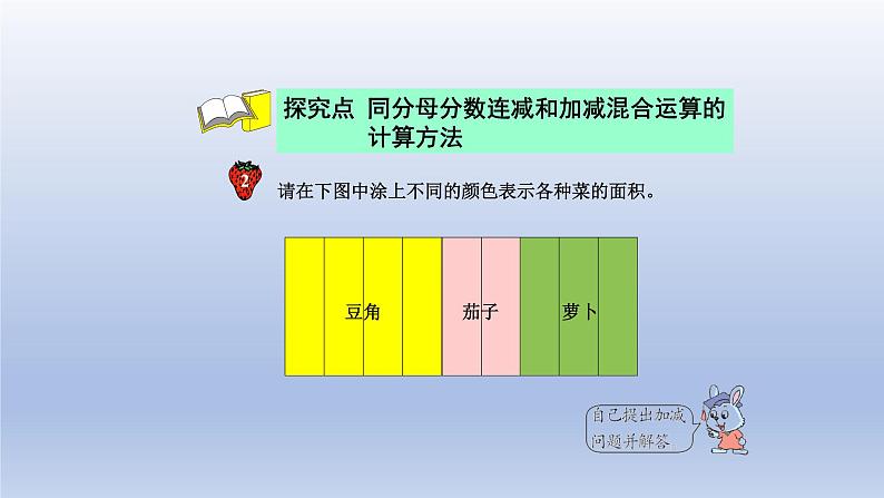 2024四年级数学下册第5单元分数的意义和性质第7课时分数加减法课件（冀教版）第4页