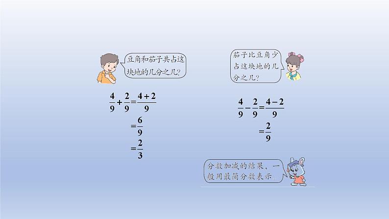 2024四年级数学下册第5单元分数的意义和性质第7课时分数加减法课件（冀教版）第5页