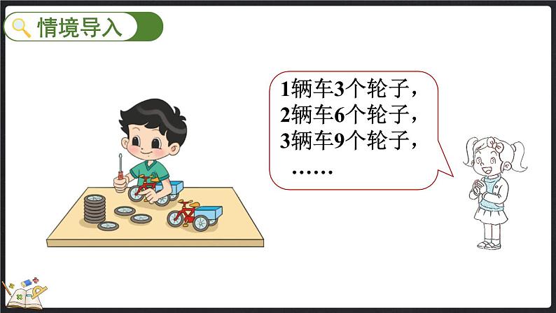 5.4 需要几个轮子（课件）-2024-2025学年二年级上册数学北师大版第2页