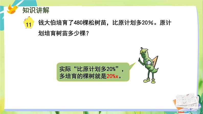 苏教版数学六年级上册 第6单元 第11课时 列方程解决已知比一个数多（少）百分之几的数是多少，求这个数的问题 PPT课件第8页