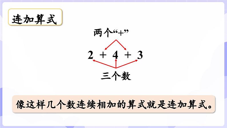 2.3.1 连加、连减与加减混合(课件) -2024-2025学年一年级数学上册 西师大版（2024）07