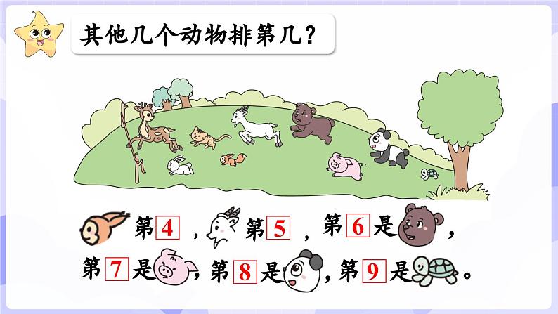 1.7 感知数的顺序(课件) -2024-2025学年一年级数学上册 西师大版（2024）08