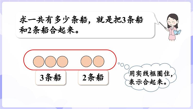 2.1.1 加法的认识(课件) -2024-2025学年一年级数学上册 西师大版（2024）07