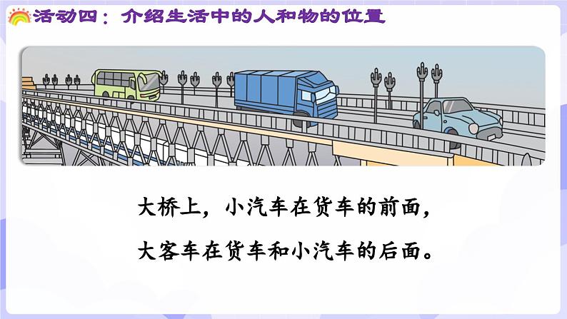 活动四  介绍生活中人和物的位置(课件) -2024-2025学年一年级数学上册 西师大版（2024）06